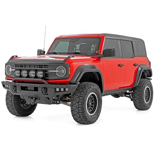 Rough Country Fender Flares for Ford Bronco 4WD (2021-2026) 4-Door - 3.5" Tire Coverage, 5.5" Height, UV-Protected ABS, Paintable Matte Black by Rough Country - Image 5