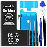 Luuzkla 18800mAh (2025 New Upgrade) Battery Compatible with iPhone XS MAX, Super Capacity Battery Replacement Compatible with iPhone XS MAX, with Full Tool Kits-0 Cycle High Capacity-24 Months Service