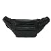 CTM Patch Leather Small Waist Pack, Black