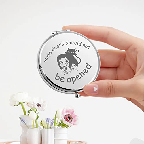 Keychin Movie Fans Pocket Mirror Cartoon Movie Fans Gifts Some Doors Should Not Be Opened Compact Makeup Mirror For Women Girls Teenagers (Be Opened-S) #TOP2