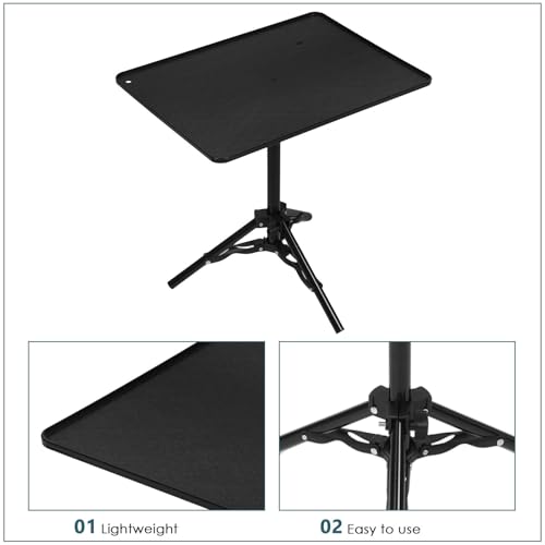 Soporte de proyector ajustable negro de aleación para dormitorio y espacio reducido 3