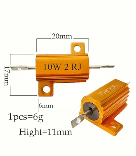 Résistance bobinée aluminium 15k ohm 10W haute précision ±5% structure durable