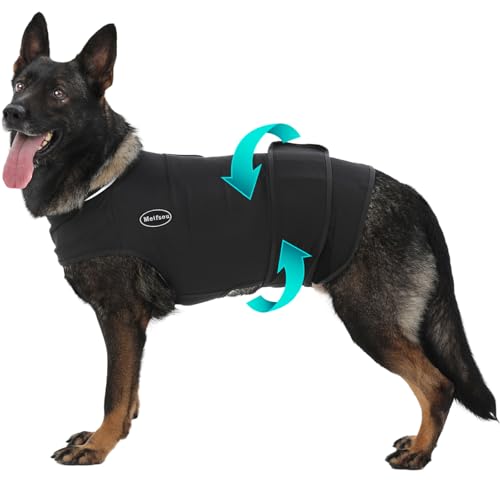 Image of Meifsou Dog Anxiety Vest, Skin-Friendly Thunder Jacket for Dogs, Dog Calming Shirt for Thunder, Fireworks, Vet Visits and Separation - Keep Pet Calm Without Medicine, Fit for Small Medium Large Dogs