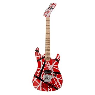 Eddie Van Halen (Van Halen) – Réplique de guitare miniature - Les Beatles, Paul McCartney, John Lennon, RIngo Starr, George Harrison Eddie Van Halen (Van Halen) - Réplique de guitare miniature – Image 2