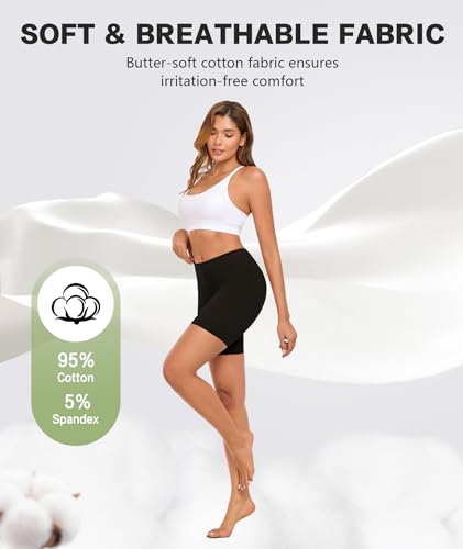 Image of 4 Pack Cotton Boy Shorts Underwear for Women
