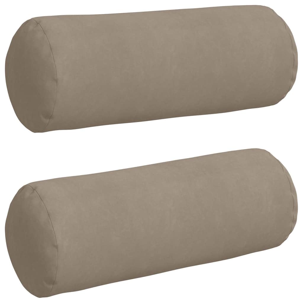 Poduszki rolkowe 2 sztuki kret 25 x 70 cm mikrofibra | Wypełnienie z włókna poliestrowego, zdejmowane poszewki na poduszki, do użytku wewnątrz salonu, sypialni, biura