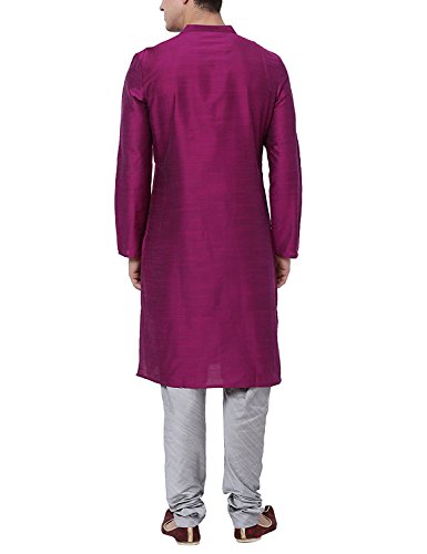 Image of Royal Kurta Men's Cotton Silk Plain Solid Long Only Kurta