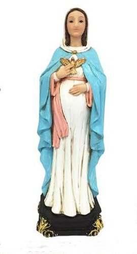 Estatua Nuestra Señora Virgen de la Dulce Espera 8.5 pulgadas