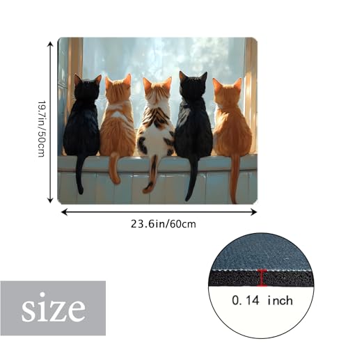 Image of Washer Dryer Top Cover Mat, Non-Slip Laundry Room Decor, Laundry Room Kitchen Appliance Decor Protector Universal 23.6 inchx19.7 inch (Kitten)