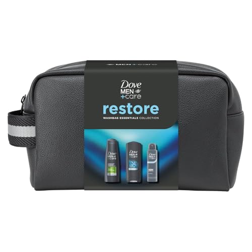 Dove Men+Care Gift Set Clean Comfort - Bodywash 250ml, Deodorant Spray 150ml, 2-in-1 Fresh Clean Shampoo 250ml - Ultimate Grooming Essentials for Men