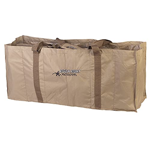 Rig'Em Right Waterfowl 12-Slot Floating Duck Decoy Bag with Padded Adjustable Shoulder Straps, Cushioned Side-Panels, Bottom Drains and more - Holds 12 Magnum Duck Floaters