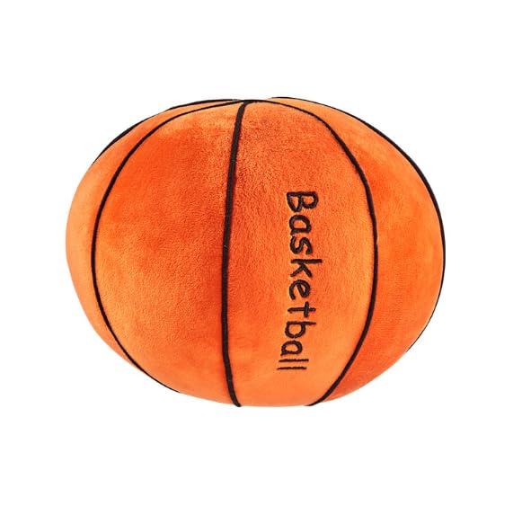 OUKEYI 8.7 Inch/22cm Basketball Plush Toy, Basketball Gifts for Boys and Girls, Soft Sports Pillow Toys, Room Decor