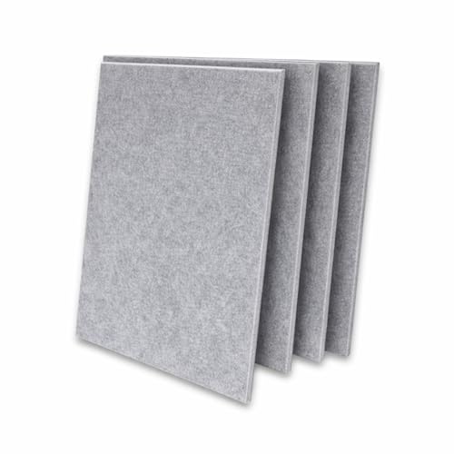 Image of MMT Acoustix Premium Felt Acoustic Panels for Offices, Bedrooms & Studios Sustainable PET Felt Panels for Echo Reduction & Sound Absorption 4x2 Ft, 9mm Thick Metal - Pack of 4