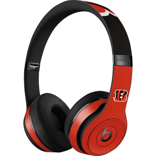 Skinit Decal Audio Skin Compatible with Beats Solo 3 Wireless - Officially Licensed NFL Cincinnati Bengals Zone Block Design