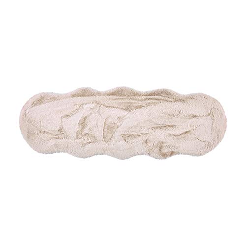 BM744380 mm fuskpäls i fårskinnsutseende pälsmatta beige vit grädde