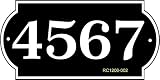 Custom Address Plaque Displays Your House Number - Rectangle Shape Address Sign with Side Arches - C