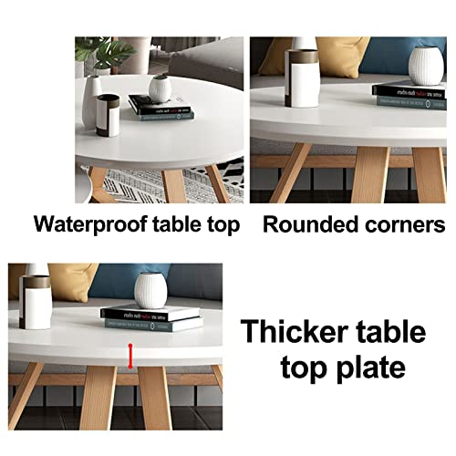 Tables basses rondes compactes pour optimiser l'espace du salon avec un assemblage facile - 7