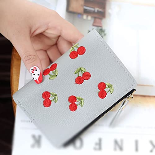 Womens wallet Fashion Short Small Zipper Purse Embroidered Coin Cute Simple Card Holders Lady Mini Money Bag2