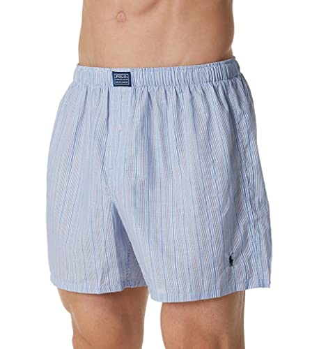 Polo Ralph Lauren Men's Connoisseur Striped Boxer Short in Blue/Multi Size Med
