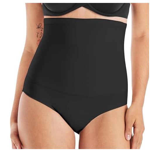 Maidenform Women’s Firm Control High Waist Shapewear Fajas Brief FL1854, Black, Large