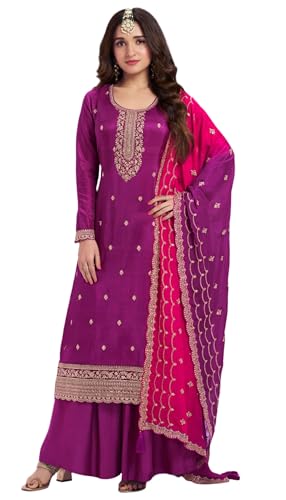 Robe indienne violette coupe longue chic taille 48 vêtement de fête Ramadan
