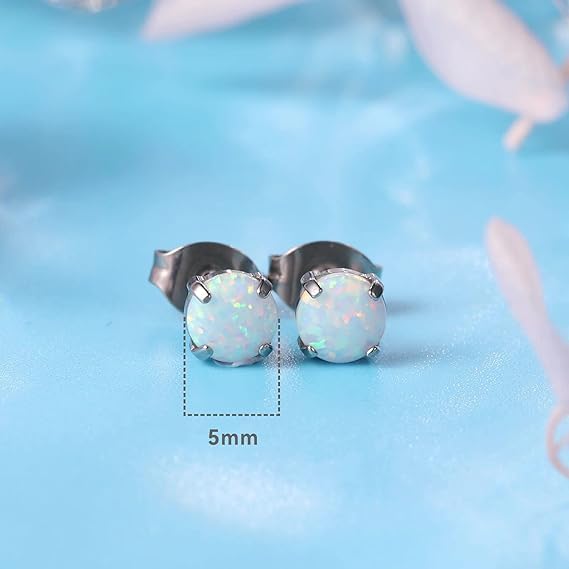 Limerencia Hypoallergenic G23 Titanium Earrings, F136 Implant Grade Pure Titanium, Suitable for Sensitive Ears with Birthstone Crystals CZ Simulated Diamonds - Image 3