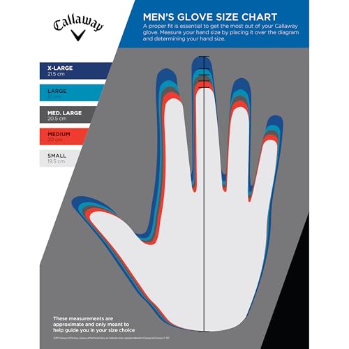 Callaway Golf Weather Spann Glove (Worn on Left Hand,USA,Large,Men's)