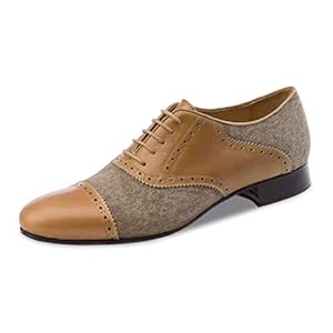 Nueva Epoca – Herren Tango/Salsa Tanzschuhe Tadil – Leder/Canvas Braun