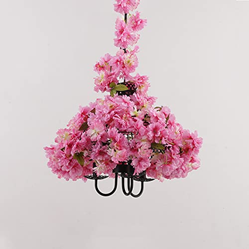 Lampe de suspension créative fleurie lustre simulation plante rétro