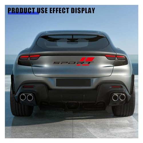 Image of 2PCS Car Sport Letter Logo Vinyl Decal, Exterior Accessories Fit for All Cars Side (Black&Red)
