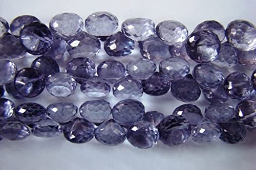 Briolettes iolite forme oignon cristal perles haut de gamme