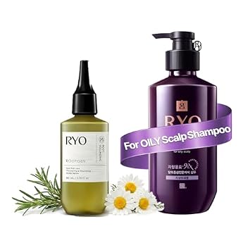 RYO ROOTGEN Scalp Serum and Strength Shampoo for Thinning Hair | Hair Thickening & Volumizing | for Hair Loss due to Breakage | with Ginseng | Cooling Scalp Care for Fuller-Looking Hair