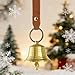 HVSENW Small Hanging Bell for Door Knob, Vintage Gold Brass Bell with Loud Sound, for Shopkeeper Home Office Door Opening Alert & Christmas Decoration (1)