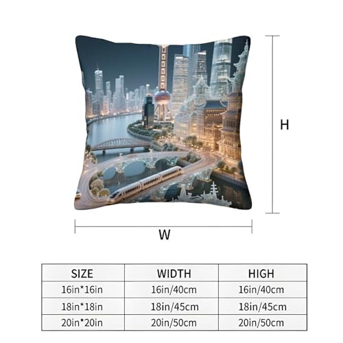 Housse de coussin carrée 40x40cm architecture chic avec zip