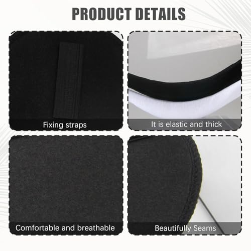 4 hombreras insertadas para hombre y mujer, esponja transpirable, almohadillas para los hombros para coser hombros, invisibles para trajes y camisetas (grosor blanco 1,5 cm, grosor negro 1,2 cm)