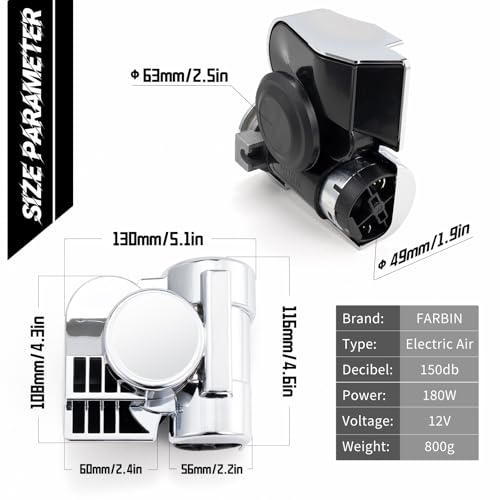 Farbin FB-S11 Air Horn For Cars Trucks Motorcycle thumb #5