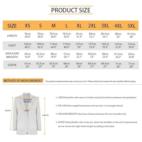 Wismoutput Blazer casual masculino com lapela entalhada e bolsos funcionais, presente masculino para