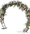 Queension Metal Arch Backdrop Stand 8Ft Wide 7Ft High, Wedding Arch Frame for Wedding Decorations, Balloon Arch Stand with Base for Ceremony, Outdoor Garden Arch Trellis for Climbing Plants, Black