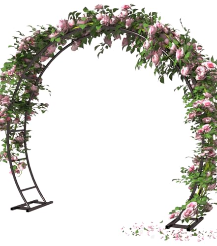 Queension Metal Arch Backdrop Stand 8Ft Wide 7Ft High, Wedding Ar...