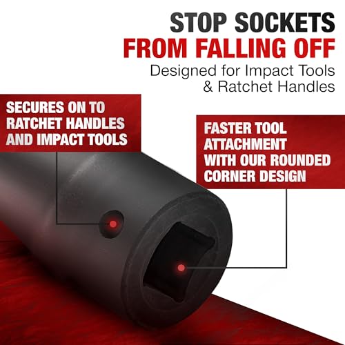 Image of TIGHTSPOT 1 /2 Inch Drive - 10mm Shallow Impact Socket with Anti-Rounding 6 Point Design, Heat-Treated CRV Steel, Metric