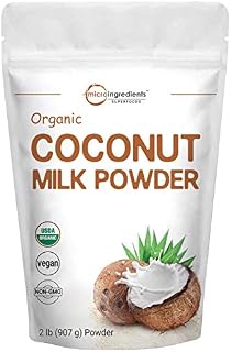 Micro Ingredients Organic Coconut Milk Powder, 2 Pound (32 Ounce), Plant-Based Creamer, Perfect