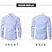 ATOFY Men's French Cuff Dress Shirt Regular Fit Formal Business Striped Button Down Shirt for Men Random Cufflinks(Light Blue, M)