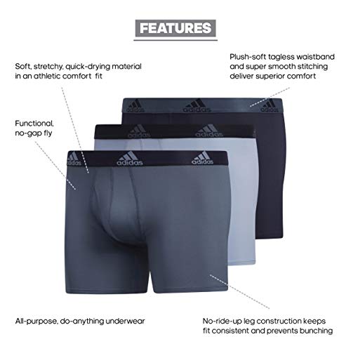 Image of adidas Men's Performance Boxer Brief Underwear (3-Pack)