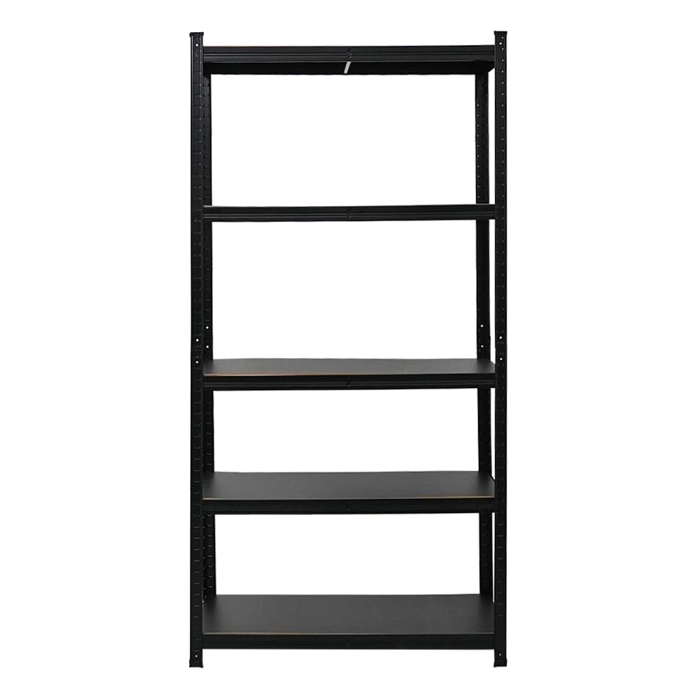 PROREGAL All Black Series Schwerlastregal Ragnar für Gesamtlast 500kg Maße: 180x90x40cm Matt Schwarz, Kellerregal, Steckregal, Garagenregal