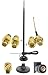 Universal Kit Dual Band Wi-Fi 9dbi Booster Long Range Omni Directional 2.4/5Ghz Antenna RP-SMA Male Connector on Magnet Base with connectors and Extenders