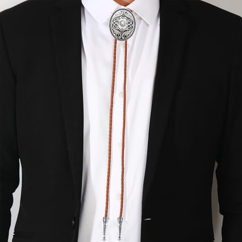 Image of Jeilwiy Bolo Tie for Men, Western Bolero Tie Cowboy Ties Native American Cowgirl Bolo Tie Accessories for Men Women