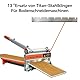 Laminierte Bodenschneidmaschine mit Ersatzklingen, Zozen 31CM Ethylen-Bodenschneidmaschine mit Rädern, Vinylplatten-Schneidmaschine - Schnitt in Winkel und Länge in nur einem Schritt, Bodenwerkzeuge.