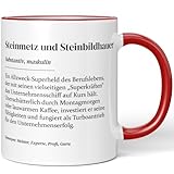 JUNIWORDS Tasse, Definition Steinmetz und Steinbildhauer, Rot (7234851)