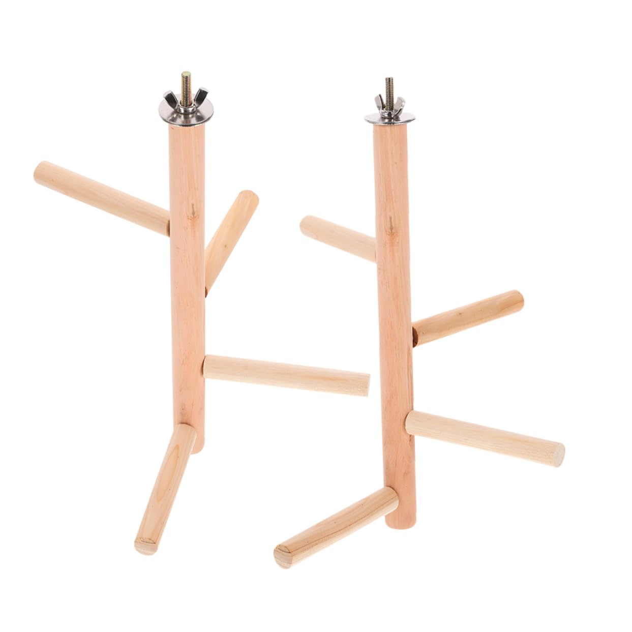HANABASS 10piezas Soporte De Percha para Pájaros De Madera Natural Juguete para Aves Plataforma para Jaula para Periquitos y Loros Fomenta El Ejercicio Diversión