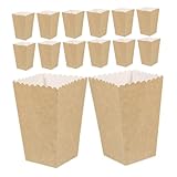 LIFKOME 24 piezas Cajas Pequeñas de Palomitas de Maíz de Papel Kraft para Fiestas Recipientes Multiusos para Snacks Dulces y Pollo Frito Contenedores para Cine y Cumpleaños Xs